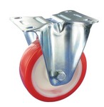 Serie 61, Bockrolle, Stahl verzinkt, Vollgummi-Räder