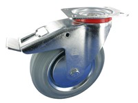 Serie 61, Vollgummi-Räder, grau spurlos, Stahl-Felge