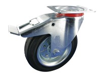 Serie 61, Transportrolle, verzinkt, Vollgummi-R, Stahl-Felge