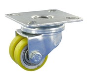 Serie 42, Mini-Schwerlast, Doppel-Lenkrolle, Polyurethan
