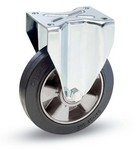 Serie 72, Bockrolle, Stahl verz, Elastik-Räder, Alu-Felge