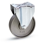 Serie 72, Bockrolle, Guss-Räder, grau lackiert, Kugellager