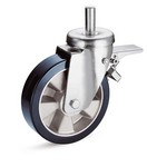 Serie 72, Bremsrolle, Stahl verz, Elastik-PU-Räder, Alu-Fe