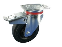 Serie 74, Elastik-Vollgummi-Räder, 70° Shore A, Topf-Felge