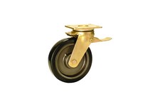 Serie 82, Elastik-Vollgummi-Räder, 70° Shore A, Guss-Felge