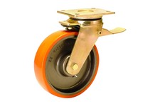 Serie 82, Polyurethan-Räder, zylindr Lauffläche, Guss-Felge