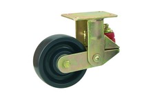 Serie 97, Bockrolle gefedert, Hart-Polyurtehan, Alu-Felge