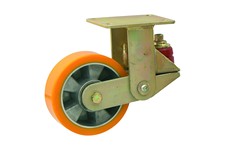 Serie 97, Bockrolle gefedert, Polyurethan-Räder, Alu-Felge