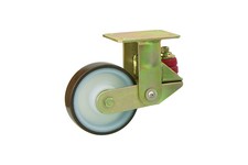 Serie 97, Bockrolle gefedert, Polyurethan-Räder, Polyamid-Fe