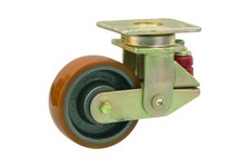 Serie 97, Lenkrolle gefedert, Polyurethan-Räder, Guss-Felge