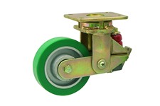 Serie 97, Bremsrolle gefedert, Elastik-Polyurethan, Guss-Fe
