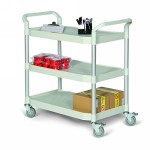 Kunststoff-Etagenwagen, 3 Ladeflächen, weiss