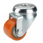 Serie 40, Mini-Lenkrolle, Polyurethan-Rad, Rückenloch